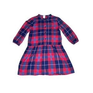 J.CREW Crewcuts- Plaid Flannel‎ Dropwaist Dress Girls Size 7